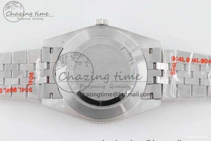 0224 Refined Datejust 41 SS Full Diamonds TWF 1:1 Best Edition Gray Roman Markers Dial on Jubilee Bracelet A 2389